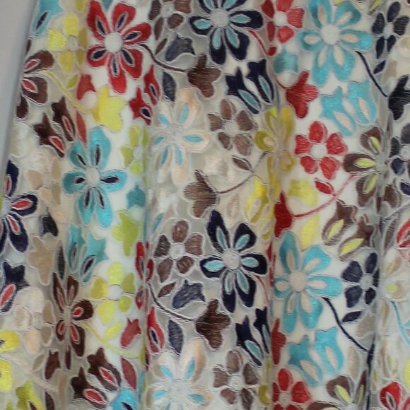 Eva Franco by Anthropologie Floral Embroidered  Midi Skirt   1X/ 16-  18W - Picture 6 of 6